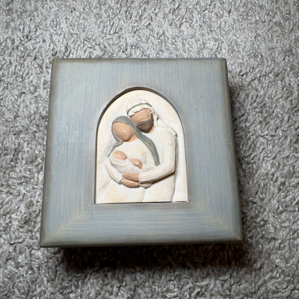 Willow Tree Holy Family "A Child is Born" Trinket Box Christmas Keepsake Gift